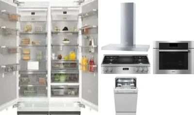 6 Piece Package Includes Refrigerator, Freezer, Cooktop, Wall Oven, Hood And Dishwasher