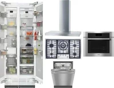 6 Piece Package Includes Refrigerator, Freezer, Cooktop, Wall Oven, Hood And Dishwasher