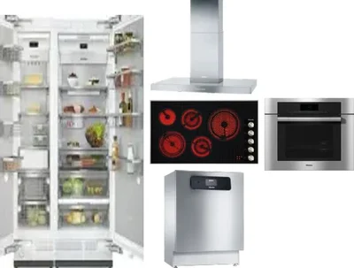 6 Piece Package Includes Refrigerator, Freezer, Cooktop, Wall Oven, Hood And Dishwasher