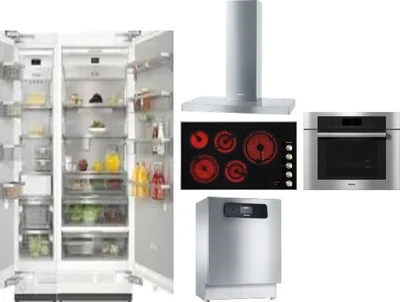 6 Piece Package Includes Refrigerator, Freezer, Cooktop, Wall Oven, Hood And Dishwasher