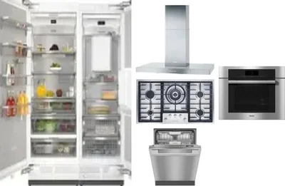 6 Piece Package Includes Refrigerator, Freezer, Cooktop, Wall Oven, Hood And Dishwasher