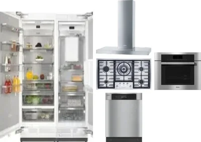 6 Piece Package Includes Refrigerator, Freezer, Cooktop, Wall Oven, Hood And Dishwasher