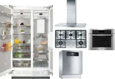 6 Piece Package Includes Refrigerator, Freezer, Cooktop, Wall Oven, Hood And Dishwasher