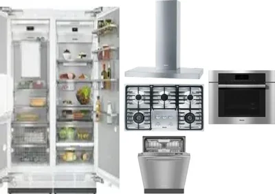 6 Piece Package Includes Refrigerator, Freezer, Cooktop, Wall Oven, Hood And Dishwasher
