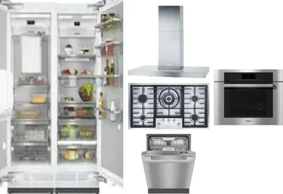 6 Piece Package Includes Refrigerator, Freezer, Cooktop, Wall Oven, Hood And Dishwasher