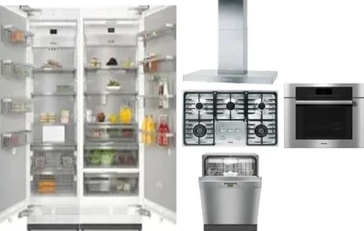 6 Piece Package Includes Refrigerator, Freezer, Cooktop, Wall Oven, Hood And Dishwasher