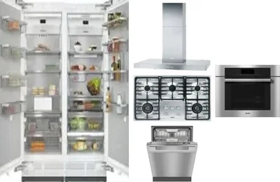 6 Piece Package Includes Refrigerator, Freezer, Cooktop, Wall Oven, Hood And Dishwasher