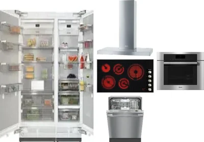 6 Piece Package Includes Refrigerator, Freezer, Cooktop, Wall Oven, Hood And Dishwasher