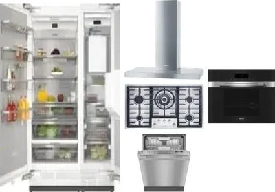 6 Piece Package Includes Refrigerator, Freezer, Cooktop, Wall Oven, Hood And Dishwasher
