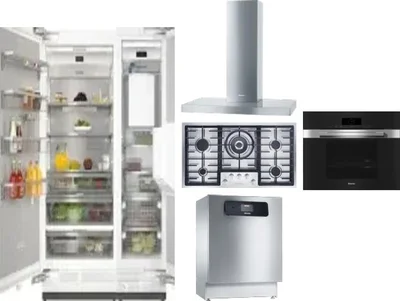 6 Piece Package Includes Refrigerator, Freezer, Cooktop, Wall Oven, Hood And Dishwasher
