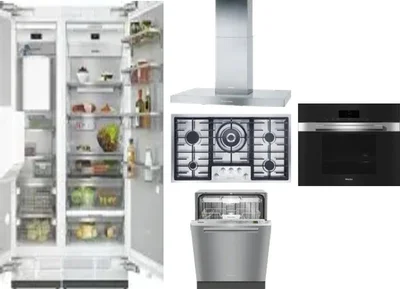 6 Piece Package Includes Refrigerator, Freezer, Cooktop, Wall Oven, Hood And Dishwasher