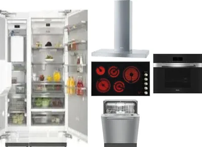 6 Piece Package Includes Refrigerator, Freezer, Cooktop, Wall Oven, Hood And Dishwasher