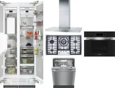 6 Piece Package Includes Refrigerator, Freezer, Cooktop, Wall Oven, Hood And Dishwasher