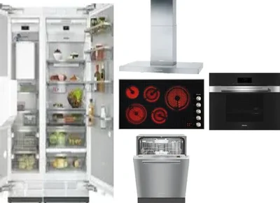 6 Piece Package Includes Refrigerator, Freezer, Cooktop, Wall Oven, Hood And Dishwasher