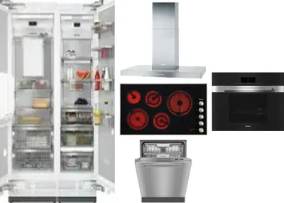 6 Piece Package Includes Refrigerator, Freezer, Cooktop, Wall Oven, Hood And Dishwasher