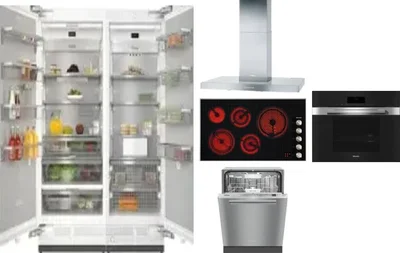 6 Piece Package Includes Refrigerator, Freezer, Cooktop, Wall Oven, Hood And Dishwasher