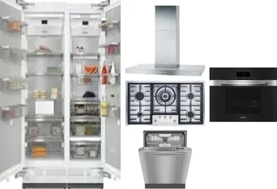 6 Piece Package Includes Refrigerator, Freezer, Cooktop, Wall Oven, Hood And Dishwasher