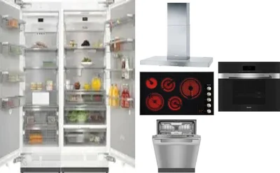 6 Piece Package Includes Refrigerator, Freezer, Cooktop, Wall Oven, Hood And Dishwasher
