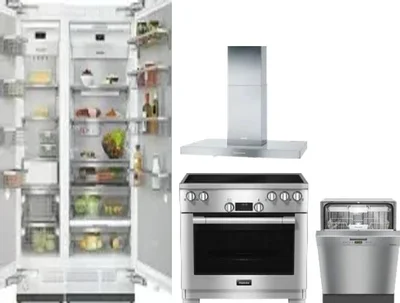 5 Piece Package Includes Refrigerator, Freezer, Range, Hood And Dishwasher