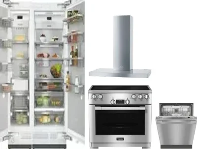 5 Piece Package Includes Refrigerator, Freezer, Range, Hood And Dishwasher