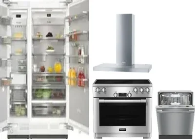 5 Piece Package Includes Refrigerator, Freezer, Range, Hood And Dishwasher