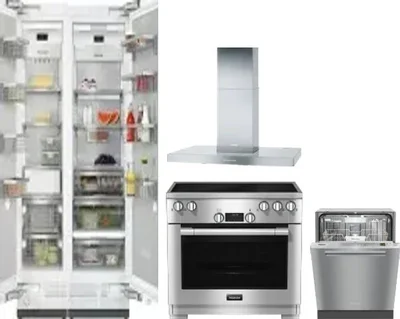 5 Piece Package Includes Refrigerator, Freezer, Range, Hood And Dishwasher