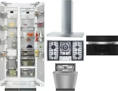 6 Piece Package Includes Refrigerator, Freezer, Cooktop, Wall Oven, Hood And Dishwasher
