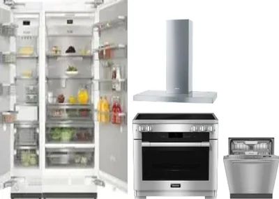 5 Piece Package Includes Refrigerator, Freezer, Range, Hood And Dishwasher