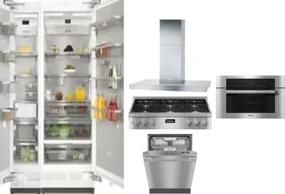 6 Piece Package Includes Refrigerator, Freezer, Cooktop, Wall Oven, Hood And Dishwasher