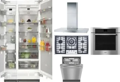 6 Piece Package Includes Refrigerator, Freezer, Cooktop, Wall Oven, Hood And Dishwasher