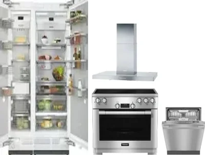 5 Piece Package Includes Refrigerator, Freezer, Range, Hood And Dishwasher