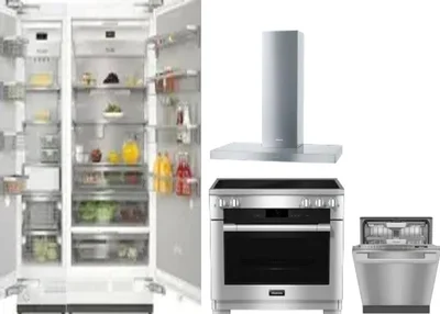 5 Piece Package Includes Refrigerator, Freezer, Range, Hood And Dishwasher