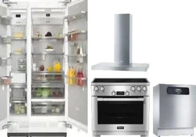 5 Piece Package Includes Refrigerator, Freezer, Range, Hood And Dishwasher