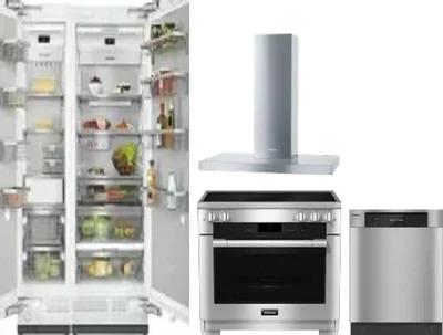 5 Piece Package Includes Refrigerator, Freezer, Range, Hood And Dishwasher