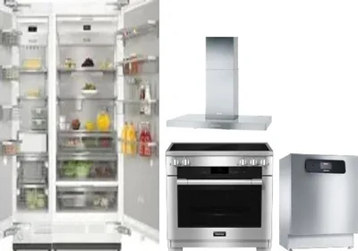 5 Piece Package Includes Refrigerator, Freezer, Range, Hood And Dishwasher