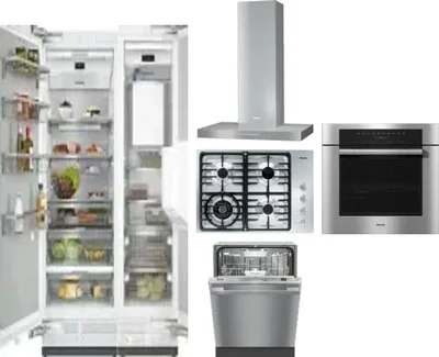 6 Piece Package Includes Refrigerator, Freezer, Cooktop, Wall Oven, Hood And Dishwasher