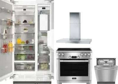 5 Piece Package Includes Refrigerator, Freezer, Range, Hood And Dishwasher
