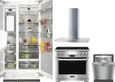 5 Piece Package Includes Refrigerator, Freezer, Range, Hood And Dishwasher