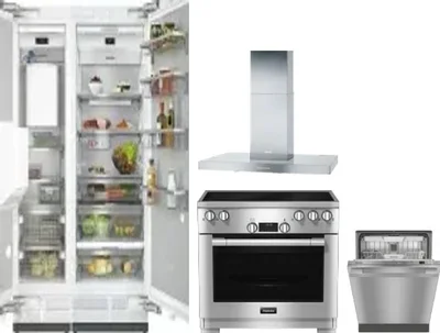 5 Piece Package Includes Refrigerator, Freezer, Range, Hood And Dishwasher