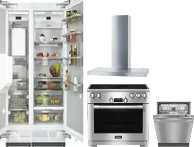 5 Piece Package Includes Refrigerator, Freezer, Range, Hood And Dishwasher