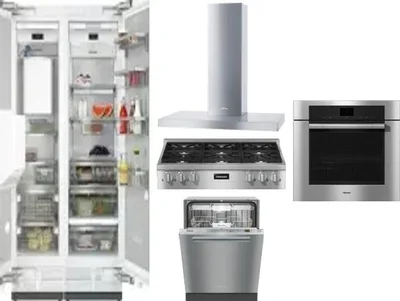6 Piece Package Includes Refrigerator, Freezer, Cooktop, Wall Oven, Hood And Dishwasher