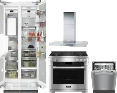 5 Piece Package Includes Refrigerator, Freezer, Range, Hood And Dishwasher