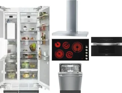 6 Piece Package Includes Refrigerator, Freezer, Cooktop, Wall Oven, Hood And Dishwasher