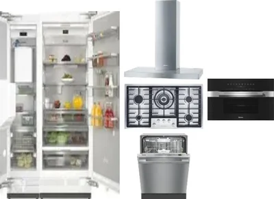6 Piece Package Includes Refrigerator, Freezer, Cooktop, Wall Oven, Hood And Dishwasher