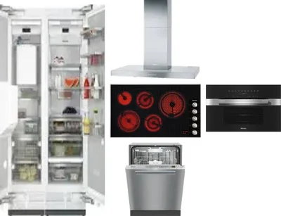 6 Piece Package Includes Refrigerator, Freezer, Cooktop, Wall Oven, Hood And Dishwasher