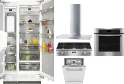 6 Piece Package Includes Refrigerator, Freezer, Cooktop, Wall Oven, Hood And Dishwasher