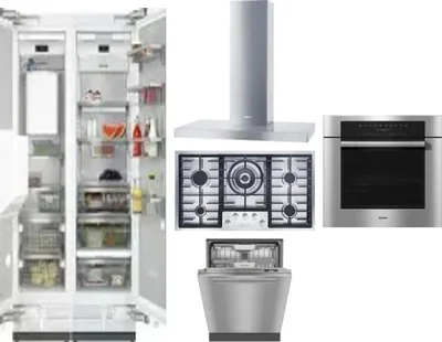6 Piece Package Includes Refrigerator, Freezer, Cooktop, Wall Oven, Hood And Dishwasher