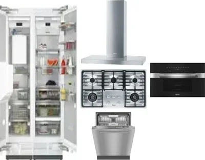6 Piece Package Includes Refrigerator, Freezer, Cooktop, Wall Oven, Hood And Dishwasher