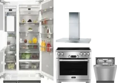 5 Piece Package Includes Refrigerator, Freezer, Range, Hood And Dishwasher