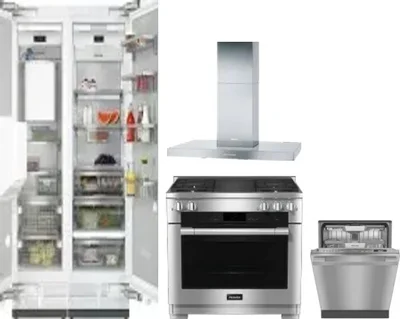5 Piece Package Includes Refrigerator, Freezer, Range, Hood And Dishwasher